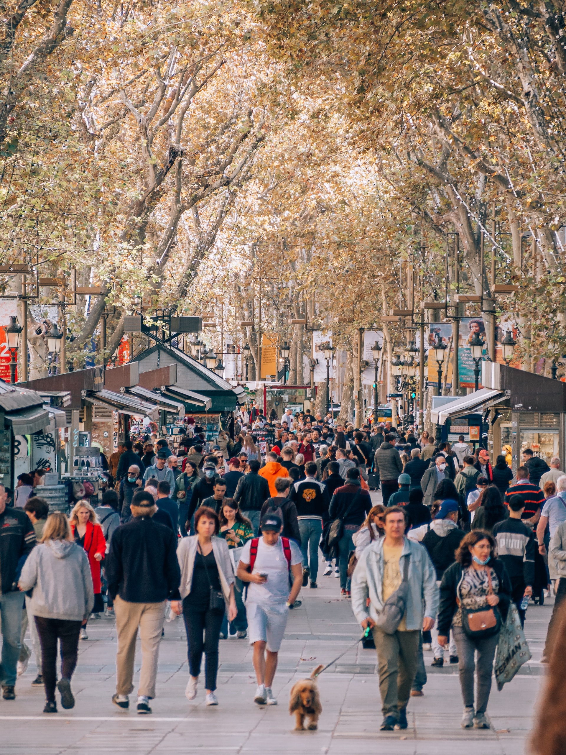 Image of people walking in Barcelona to convey the best time to visit - Barcelona Travel Guide