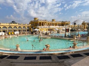 Image of Széchenyi Baths to convey the best Budapest Travel Guide - Odyssey App